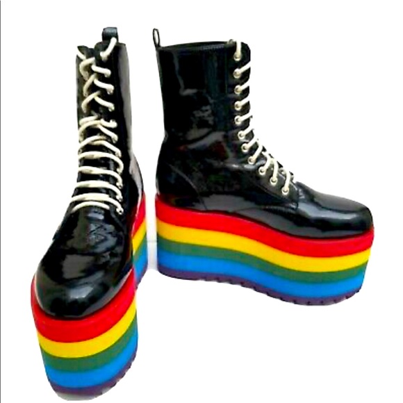 current mood rainbow boots